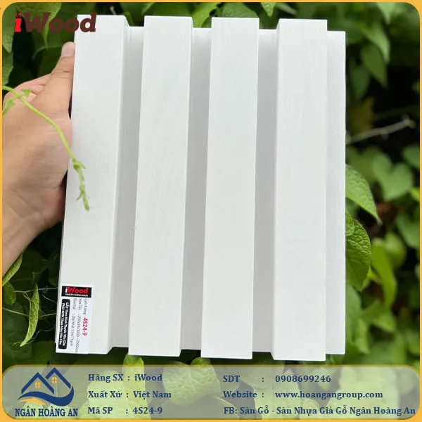Lam 4 Sóng Cao Nhựa Giả Gỗ Ốp Tường Ốp Trần iWood 4S24